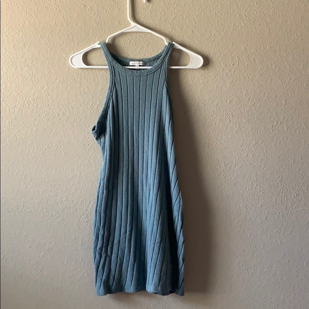 Blue/gray tank top dress midi